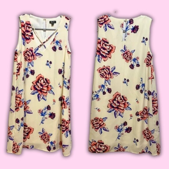 Lily Rose Cream Floral Sundress Size XS - Picture 1 of 7